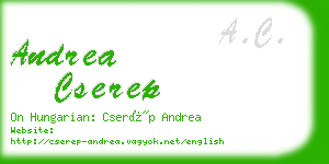 andrea cserep business card